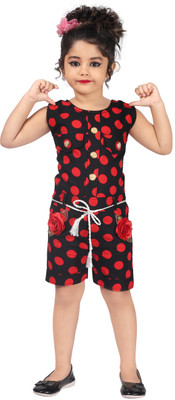 TodayF Polka Print Girls Jumpsuit