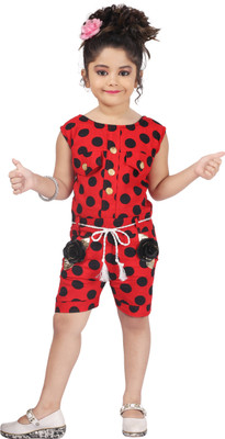 TodayF Polka Print Girls Jumpsuit