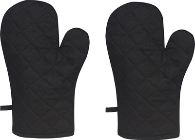 CRAZYWEAVES Black Cotton Kitchen Linen Set(Pack of 2) deal from flipkart