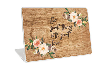 Galaxsia Wooden Pattern Floral Quote D1 Vinyl Laptop vinyl Laptop Skin Compatible for 17.3 inch(Theme: Patterns)