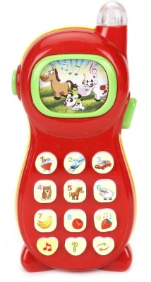 mega shine Baby Learning Mobile Phone with Projection & Music Telephone Cartoon Phone,(Multicolor)