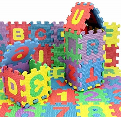 TERN ABC Learning Interlocking Puzzle Foam 36 Pieces Big Tiles Mat with Alphabets and Numbers for Kids(Multicolor)