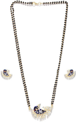 HK CREATION Alloy Silver Silver, Black Jewellery Set(Pack of 1)