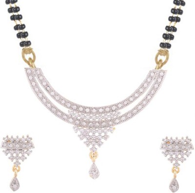 Sitashi Alloy Gold-plated Black, Silver Jewellery Set(Pack of 1)