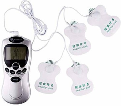 EBOFAB 1458412 4 Pads Digital Therapy Machine Muscle Stimulator For Body Pain Blue Idea Machine For Acupuncture Portable Tens With 8 Vibration Modes For Muscle Relax Meridian Therapy Machine Massager (White) Massager(White)