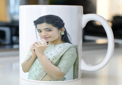 Vrantikar Rashmika Mandanna Special Printed Ceramic Coffee Mug(330 ml)