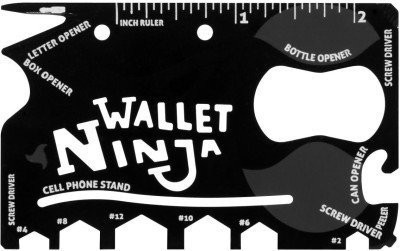 Psb 18 In 1 Tool Card Ninja Wallet 18 Multi-Utility Knife Multi-utility Knife(Black)