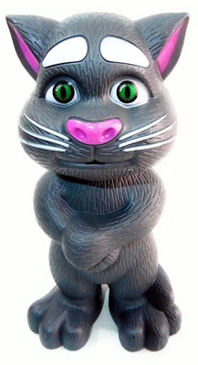 MyVish Talking Tom Intelligent Touch Musical Recording Grey Cat (Grey)(Grey)