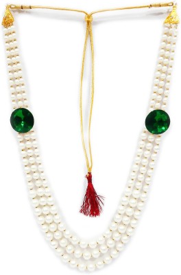 Shri Ram Creations Jewellery Necklace For Men/Groom For Wedding Wear (Dule Ki Mala) Green Crystal Necklace