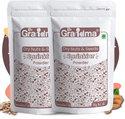 By Grandma Dry Nuts & Seeds Sprinkler Powder Mix - Organic Dry Nuts Powder for Adults and Children, Nuts and Dry Fruit - Roasted Sunflower seeds, Badam, Makhana, Pista & Walnut Walnuts(2 x 100 g)