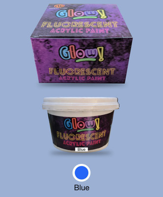 Glow UV (Ultraviolet/Blacklight) Fluorescent Paint, Blue, 200ml(Set of 1, Blue)