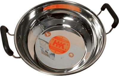 Super HK Stainless Steel Kadhai for Daily Use Kadhai 22.86 cm diameter 1.25 L capacity(Stainless Steel, Induction Bottom)