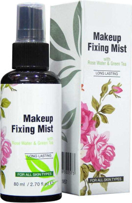 THTC Best Long Lasting Makeup Fixing Mist with Rose Water and Green Tea Primer  - 80 ml(TRANSPARENT)