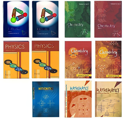 NCERT Textbook ( Physics Part 1&2, Chemistry Part 1&2 Math, Only 12th Math Part 1&2) For Class 11th & 12th Combo Set, English Medium Paperback Binding, CBSE Board(Paperback, NCERT)