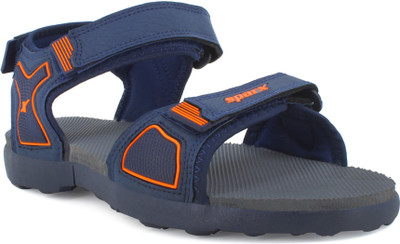 Sparx SS 9001 Men Sandals(Navy, Orange , 6)