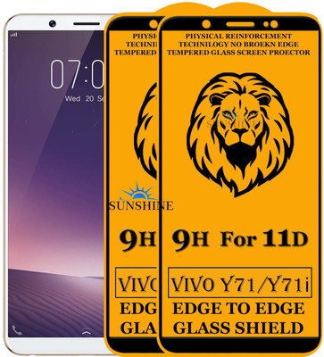 SUNSHINE Edge To Edge Tempered Glass for VIVO Y71(Pack of 2)