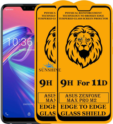SUNSHINE Edge To Edge Tempered Glass for Asus Zenfone Max Pro M2(Pack of 2)