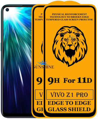 SUNSHINE Edge To Edge Tempered Glass for Vivo Z1 Pro(Pack of 2)