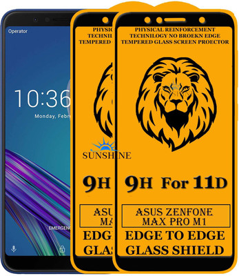 SUNSHINE Edge To Edge Tempered Glass for Asus Zenfone Max Pro M1(Pack of 2)