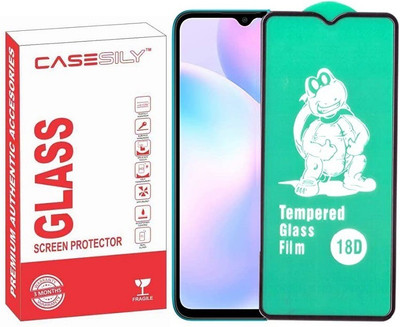 Casesily Edge To Edge Tempered Glass for Oppo A15s Rubber Coated Edges 18D Glass with 9H Hardness(Pack of 1)