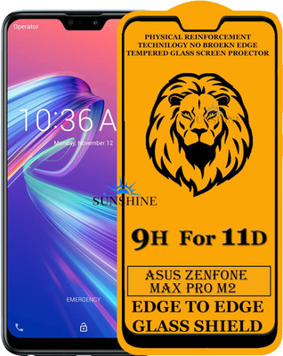 SUNSHINE Tempered Glass Guard for ASUS ZENFONE MAX PRO M2 Edge to Edge Tempered Glass(Pack of 1)