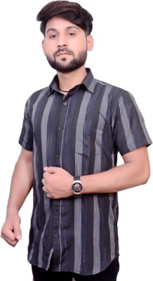 Aarav Boss Men Printed Casual Black Shirt