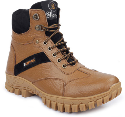 SHENCES Boots For Men(Tan , 7)