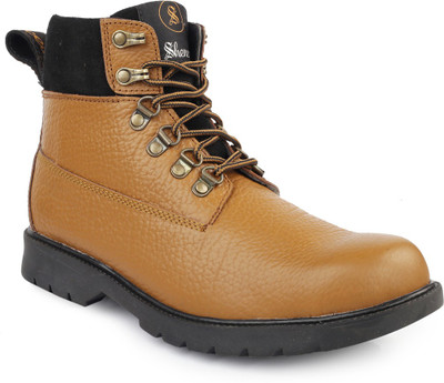 SHENCES Boots For Men(Tan , 7)