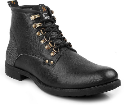 SHENCES Boots For Men(Black , 6)