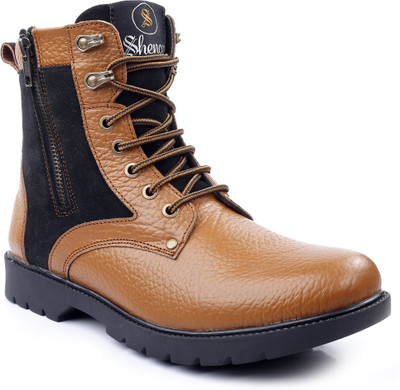 SHENCES Boots For Men(Tan , 6)
