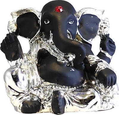 GiftzLane Ganesha Car Dashboard Idol Silver Painted Decorative Spiritual Handicraft Marble Statue 3 Puja Vastu / Religious Murti Pooja Gift Item / Temple / Home Decor Decorative Showpiece Decorative Showpiece  -  6.8 cm(Polyresin, Multicolor)