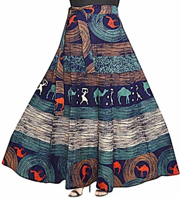 KRISMARTELITE Printed Women Wrap Around Multicolor Skirt