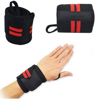 uRock Workout Gloves with Wrist Support for Gym Workouts, Gym & Fitness Gloves (Red) Wrist Support(Red, Black)