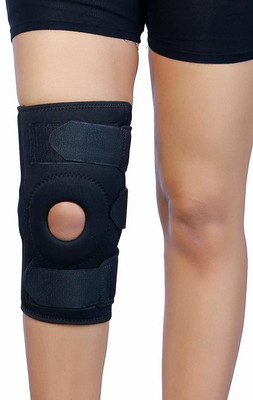 PARISILL Functional Knee Support Open Patella Hinge Knee Brace Support Knee Support Knee Support(Black)
