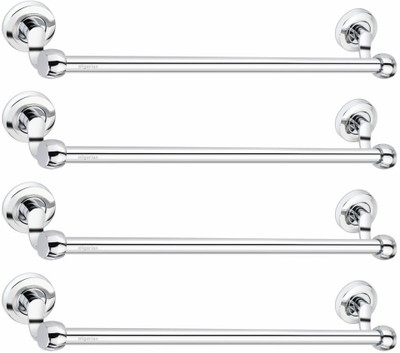 aligarian Steel 24inch Wall Mounted Towel Rod (Pack of 4) Silver Towel Holder(Steel)