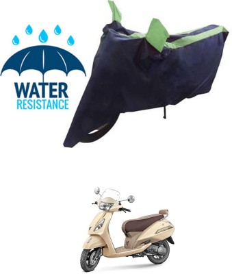 RONISH Waterproof Two Wheeler Cover for TVS(Jupiter classic, Blue, Green)