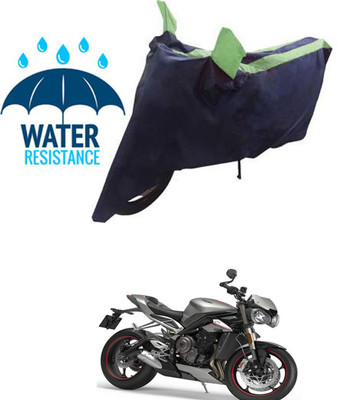 RONISH Waterproof Two Wheeler Cover for Triumph(Street Triple, Blue, Green)