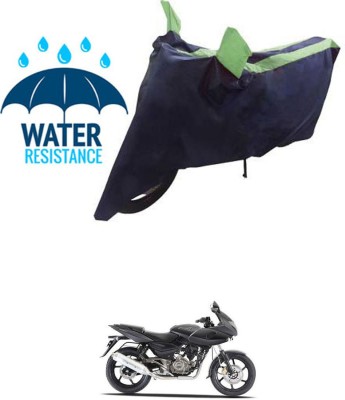 RONISH Waterproof Two Wheeler Cover for Bajaj(Pulsar 220 DTS-i, Blue, Green)