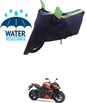 RONISH Waterproof Two Wheeler Cover for Kawasaki(Z1000, Blue, Green)