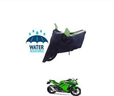 RONISH Waterproof Two Wheeler Cover for Kawasaki(Ninja 300, Blue, Green)