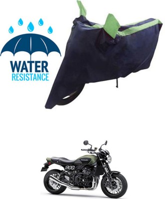 RONISH Waterproof Two Wheeler Cover for Kawasaki(Z900RS, Blue, Green)