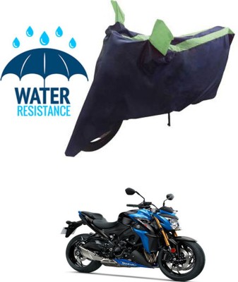 RONISH Waterproof Two Wheeler Cover for Suzuki(GSX-S1000 ABS, Blue, Green)