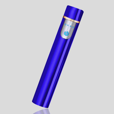 Explorer Mini Pocket Size Slim & Sleek Designer Pen Shape Sensor Touch Lighter | Micro USB Cable Included, Battery Indication Premium Smart Electric Round Shape Cigarette Lighter Cigarette Lighter(Blue)