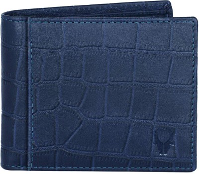 WILDHORN Men Casual Blue Genuine Leather Wallet(6 Card Slots)