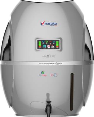 NASAKA MaxSure RO+UV+UF+ORPH By Okaya &amp; Microtek 13 L RO + UV + UF Water Purifier  (White)