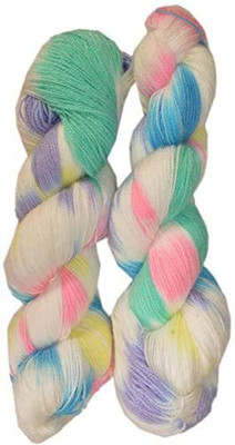 RCB 200 GM (1 Ball, 100 GM Each) Wool Ball Hand Knitting Wool/Art Craft Soft Fingering Crochet Hook Yarn, Needle Acrylic Knitting Yarn Thread Dyed Shade No-8