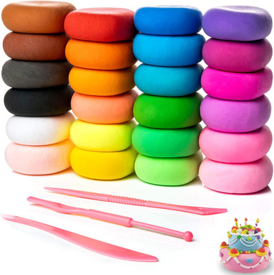 Little's Cry Air Dry Clay For Kids DIY Ultra Light Modeling Bouncing Clay Kids 12 Different Color Clay Creative Art For Children 36 PC