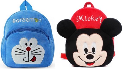 AK INTER Kids School Bag Soft Plush Backpack Cartoon Bags Mini Travel Bag FOR Kids 10 L Backpack(Multicolor)