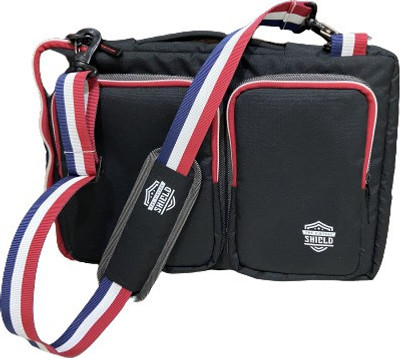 the vintage shield TVS004 Laptop Bag(Black)