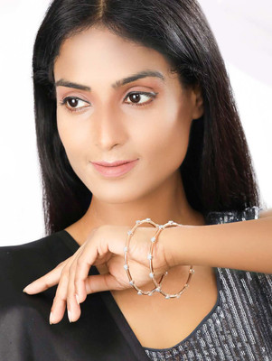 Priyaasi Brass Gold-plated Bangle Set(Pack of 2)